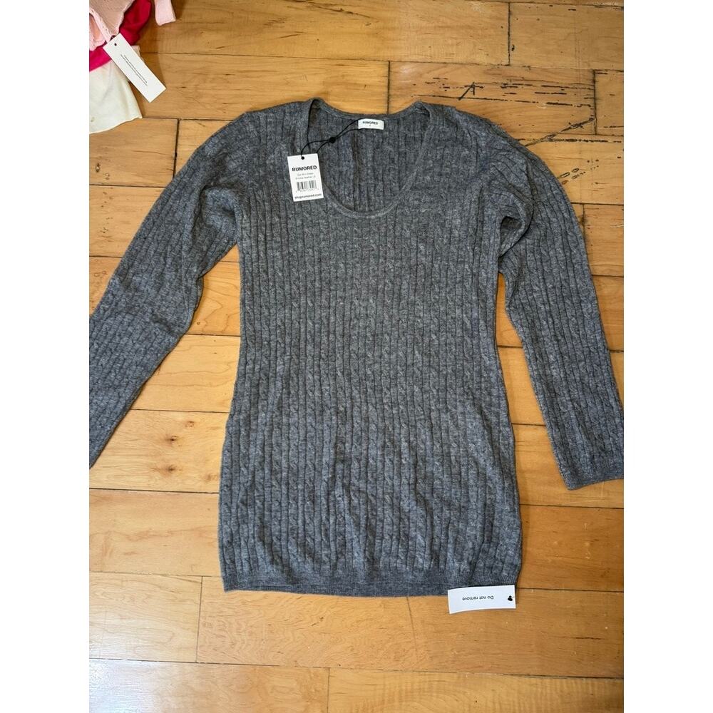 Rumored | Ojai Mini Dress – Smoke Heather (Size S, NWT) - Picture 6 of 10